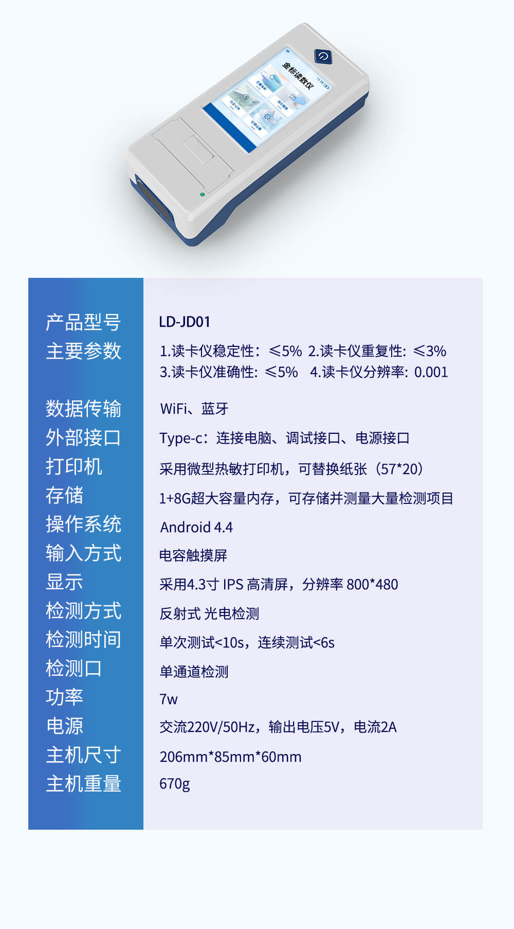 金標(biāo)讀數(shù)儀